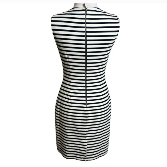 Kate Spade Navy and White Striped Sleeveless Dress Sz 10 - Picture 2 of 11